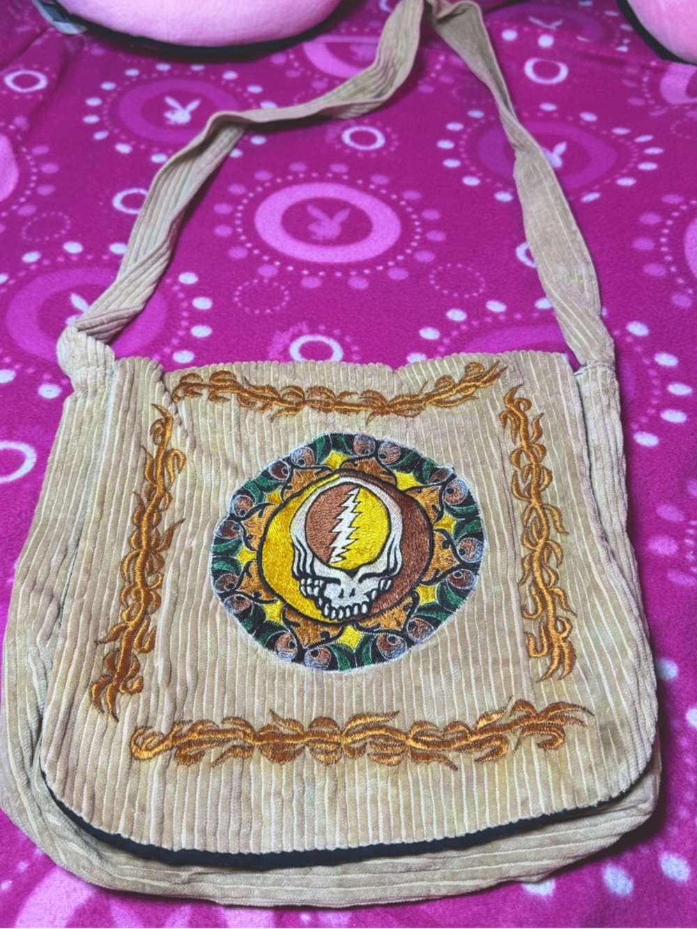 Gypsy Rose Grateful Dead Skull Messenger Bag